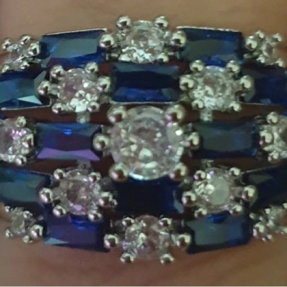 Silver ring size 7 multi stone - Picture 4 of 4